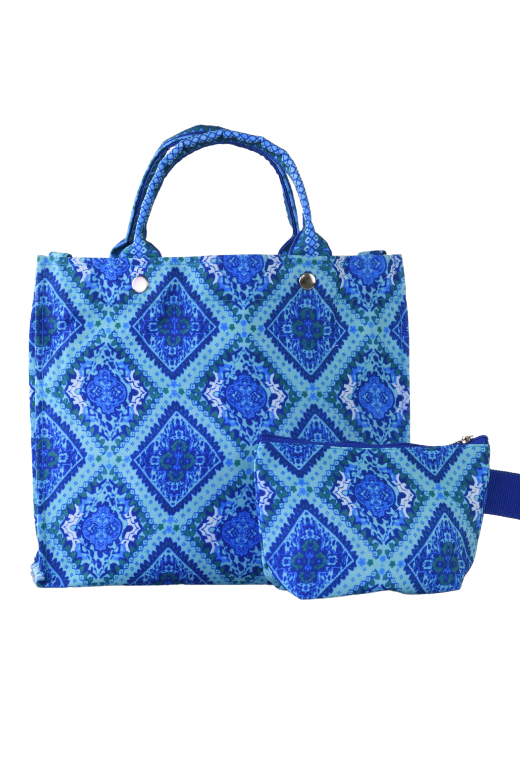 City Tote / Aqua Diamond