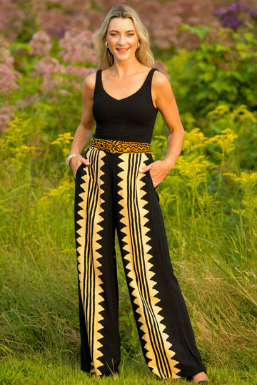 Cruise Set Pants / Khaki Zig Zag