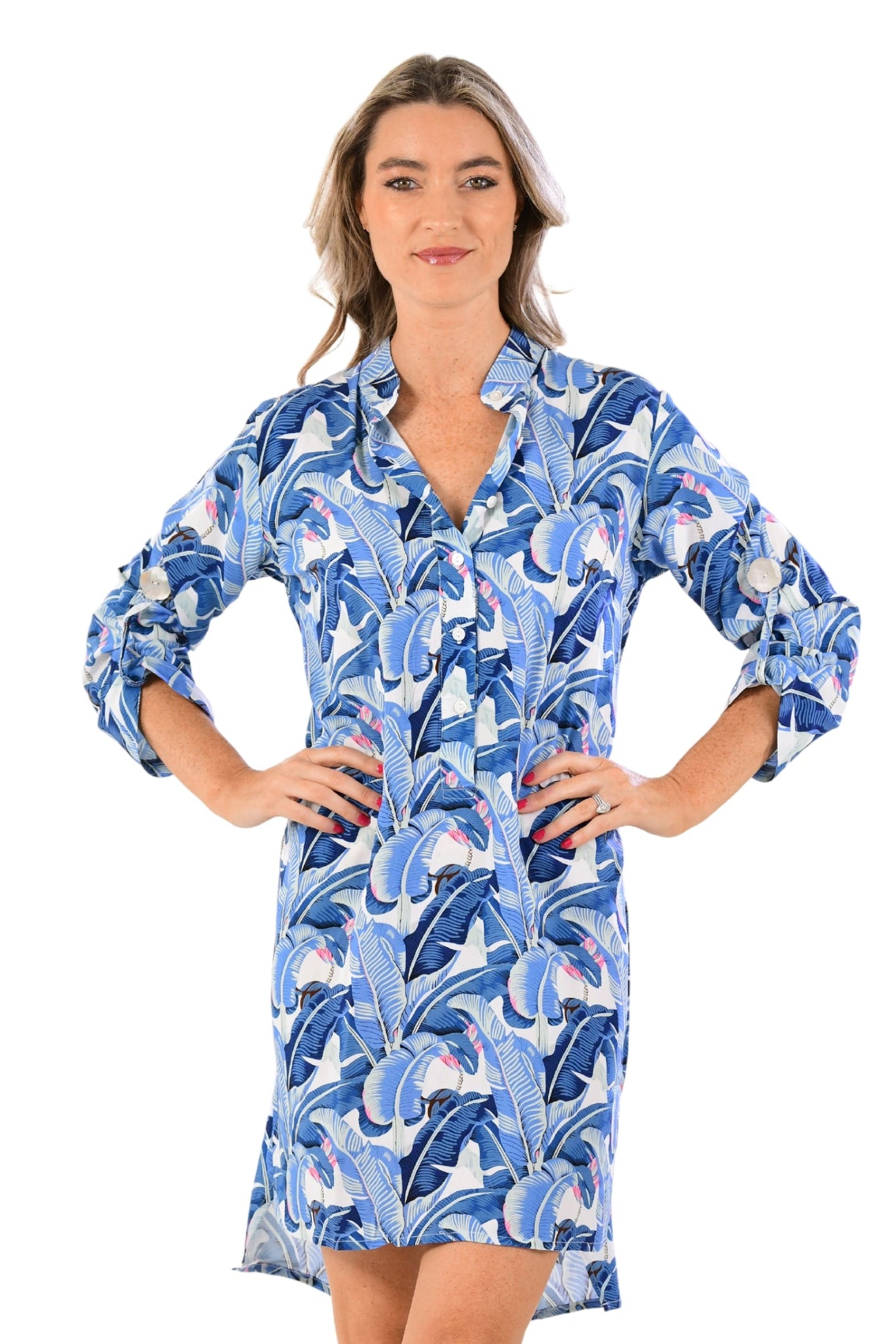 Day Tripper Dress / Cobalt Tropical