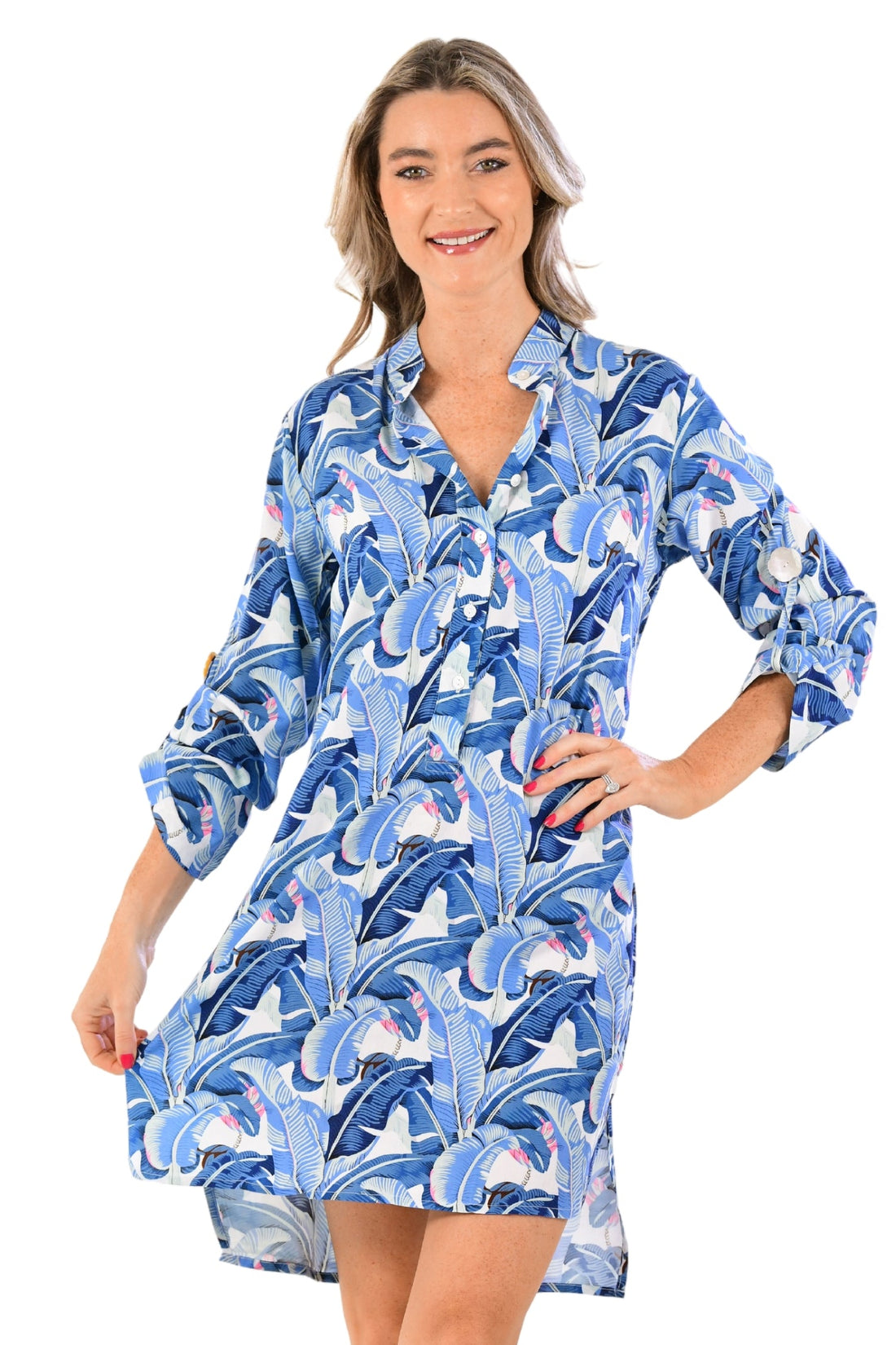Day Tripper Dress / Cobalt Tropical