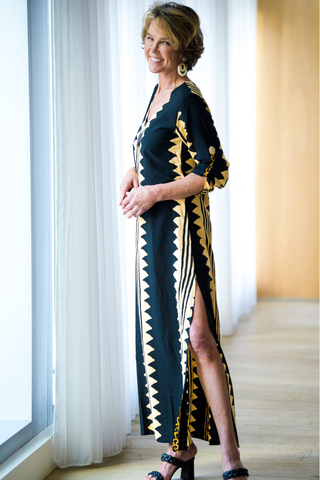 Seychelles Kaftan / Khaki Zig Zag