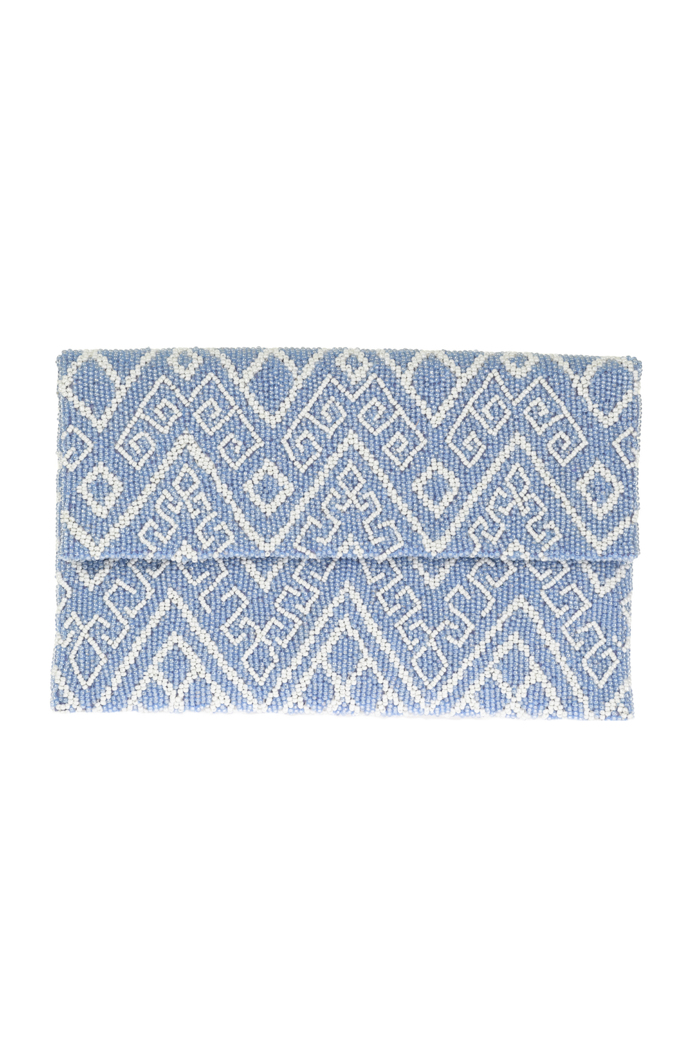 Half Flap Clutch / Blue Geo