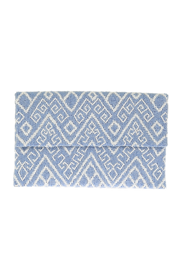 Half Flap Clutch / Blue Geo
