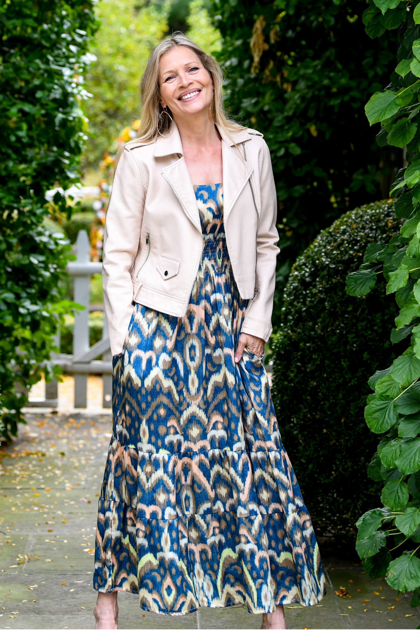 Trixie Dress / Deep Ocean Ikat