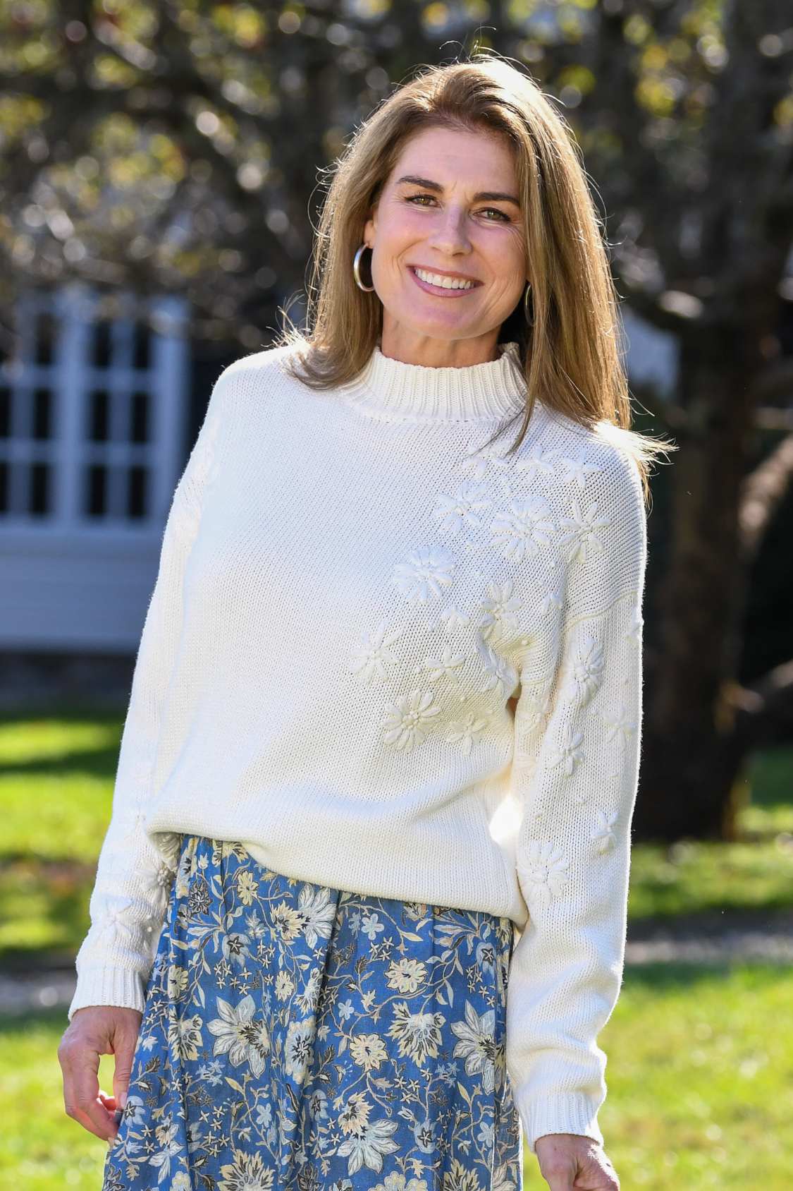 Flora Sweater / White