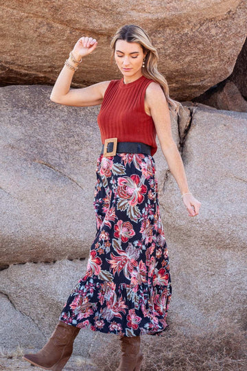 Pippa Skirt / Midnight Floral B