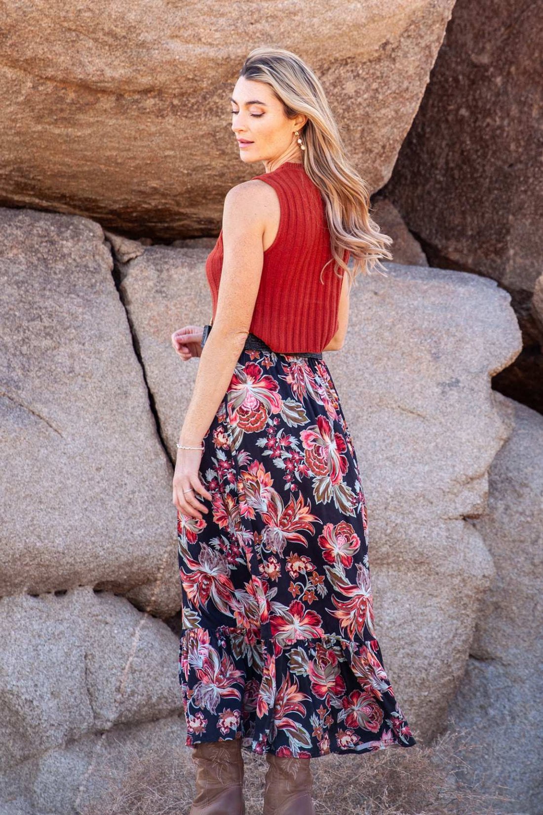 Pippa Skirt / Midnight Floral B