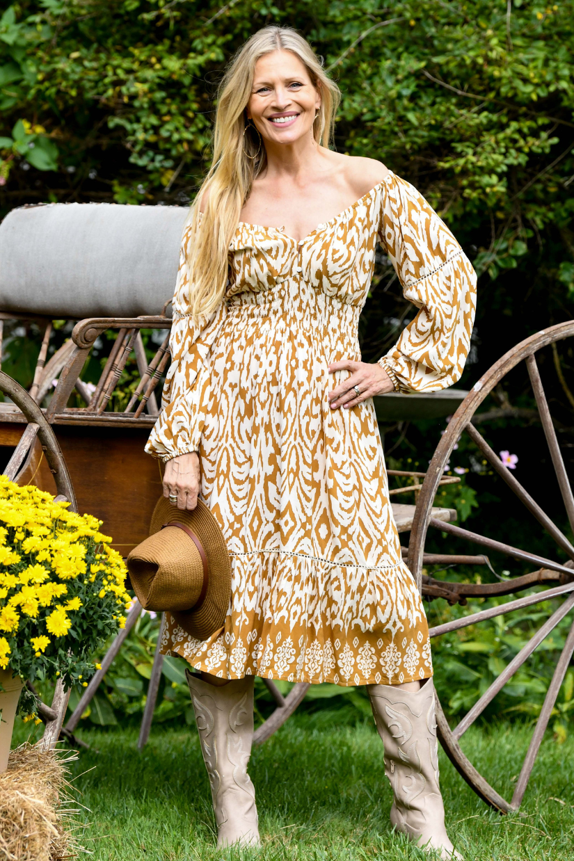 Maddi Dress / Sand Ikat