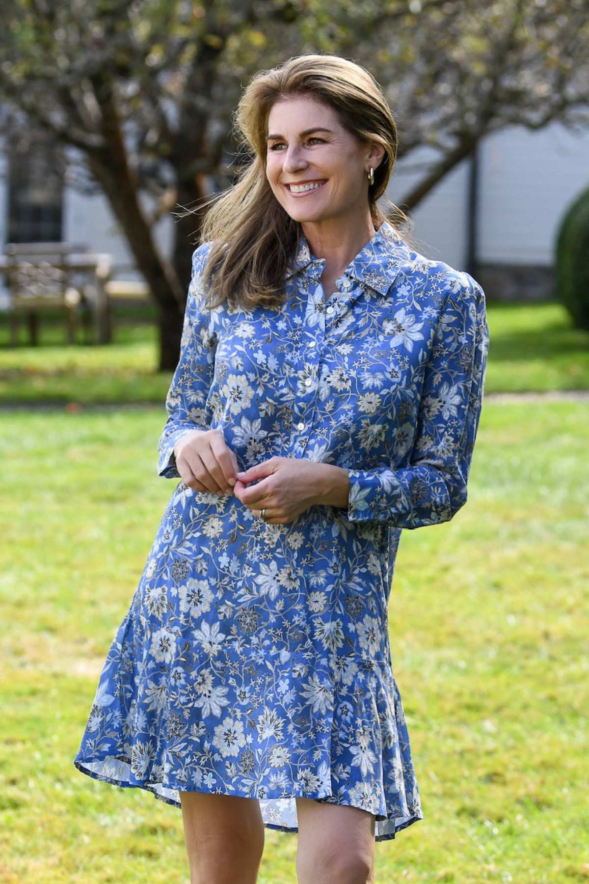 Mila Dress / Blue Denim Floral