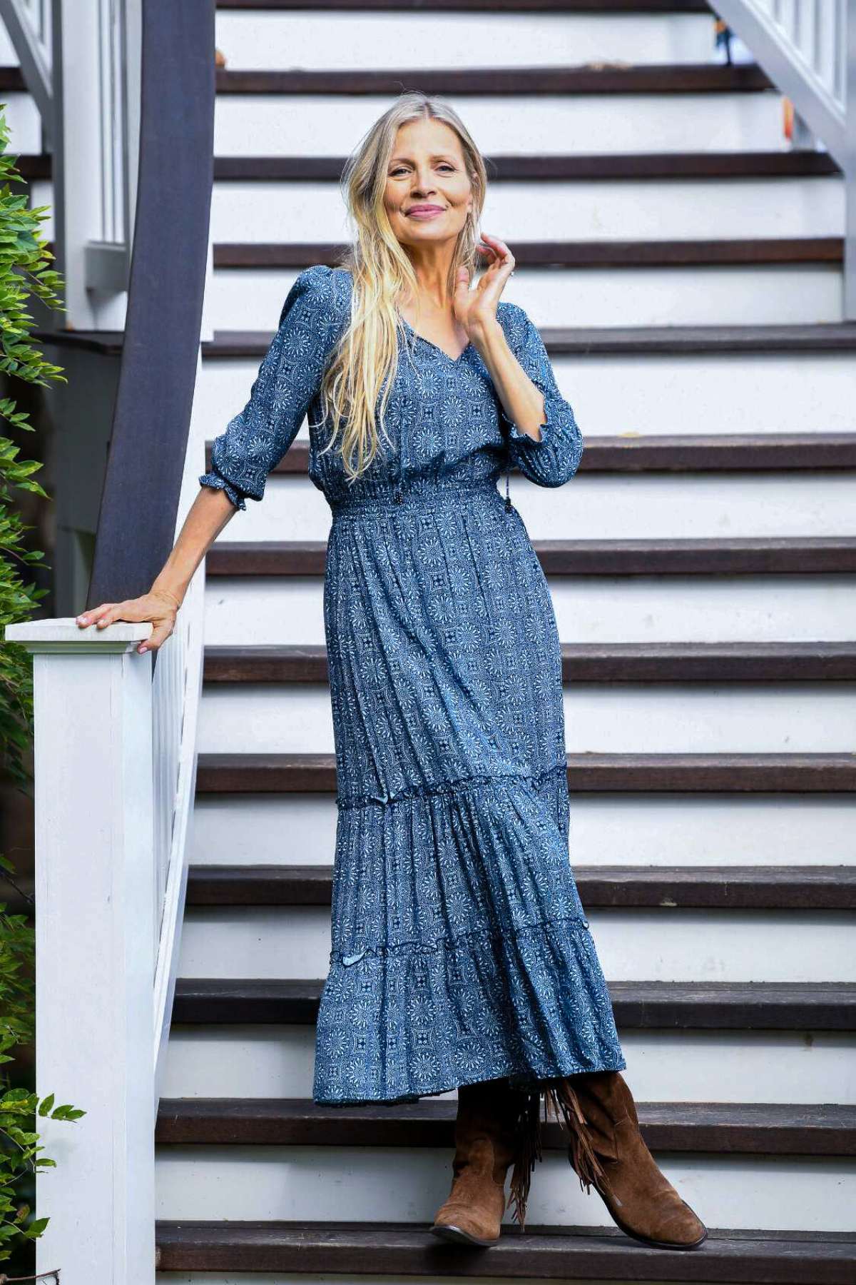 Eliza Dress / Deep Indigo Medallion