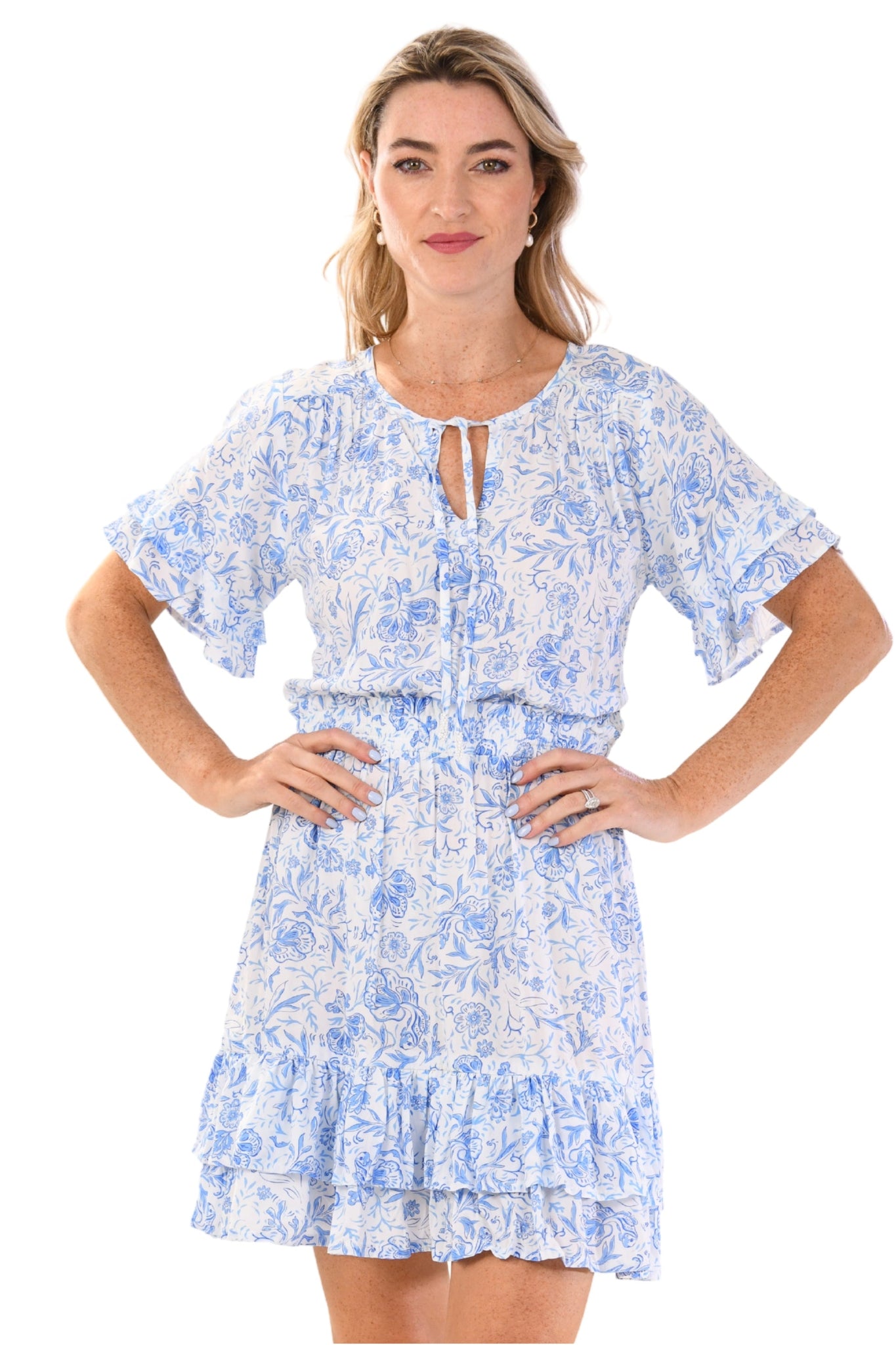 Courtney Dress / Blue Fish