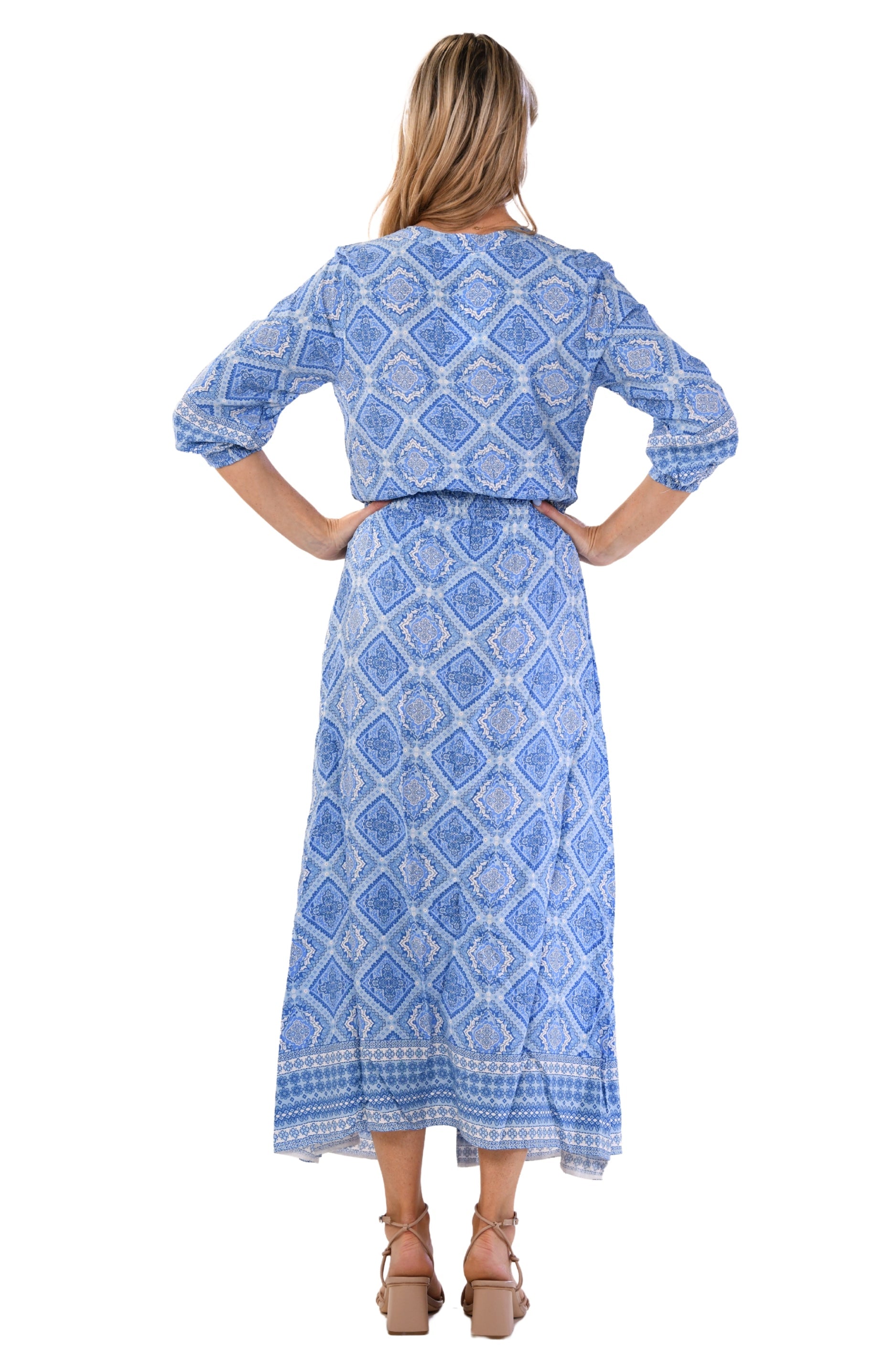 Kelsey Dress / Sky Blue Diamond