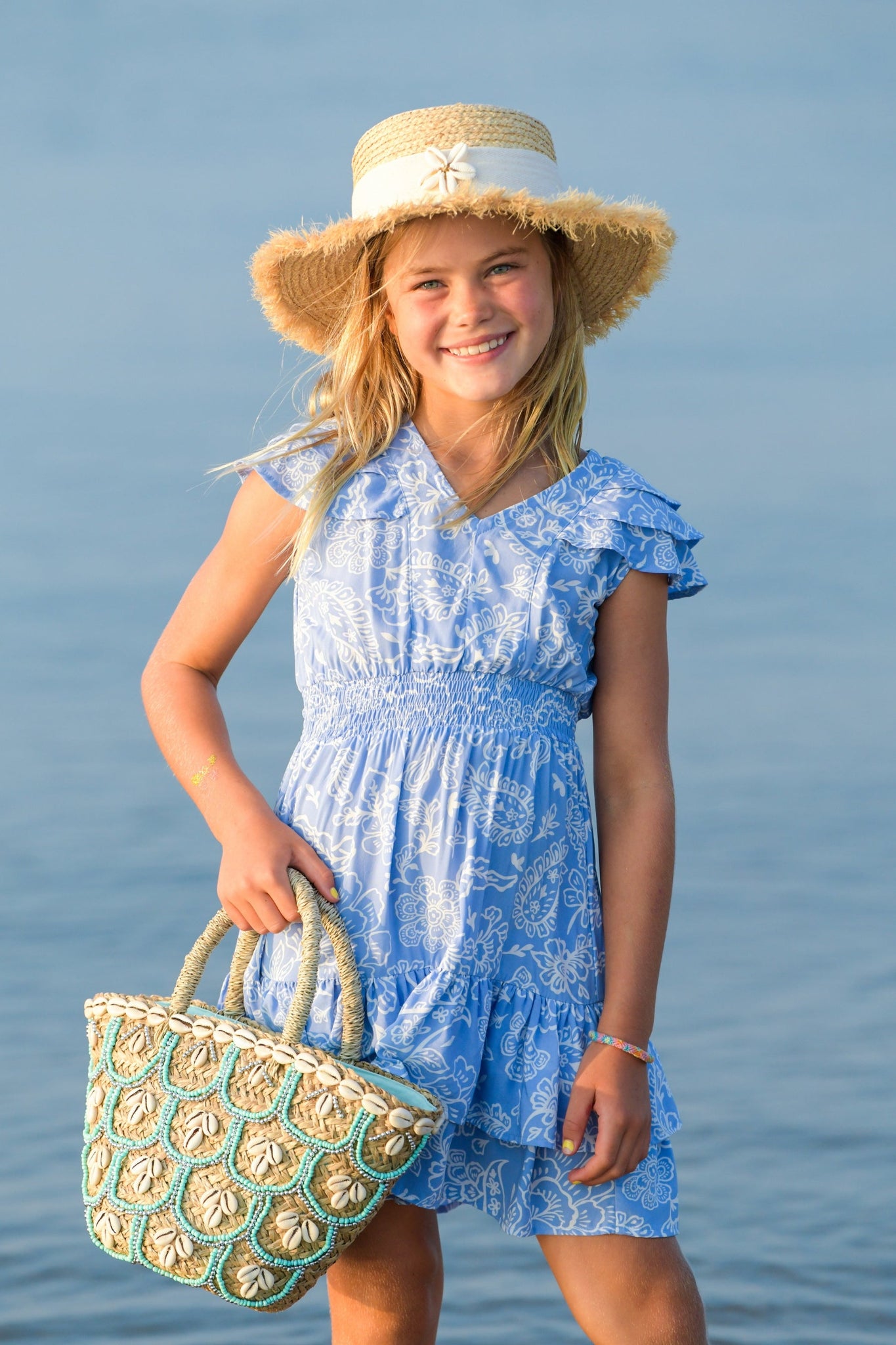 Girl's Zoe Dress / Periwinkle Paisley