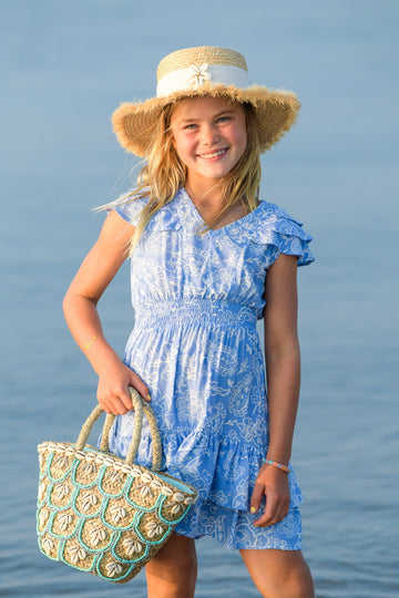Girl's Zoe Dress / Periwinkle Paisley