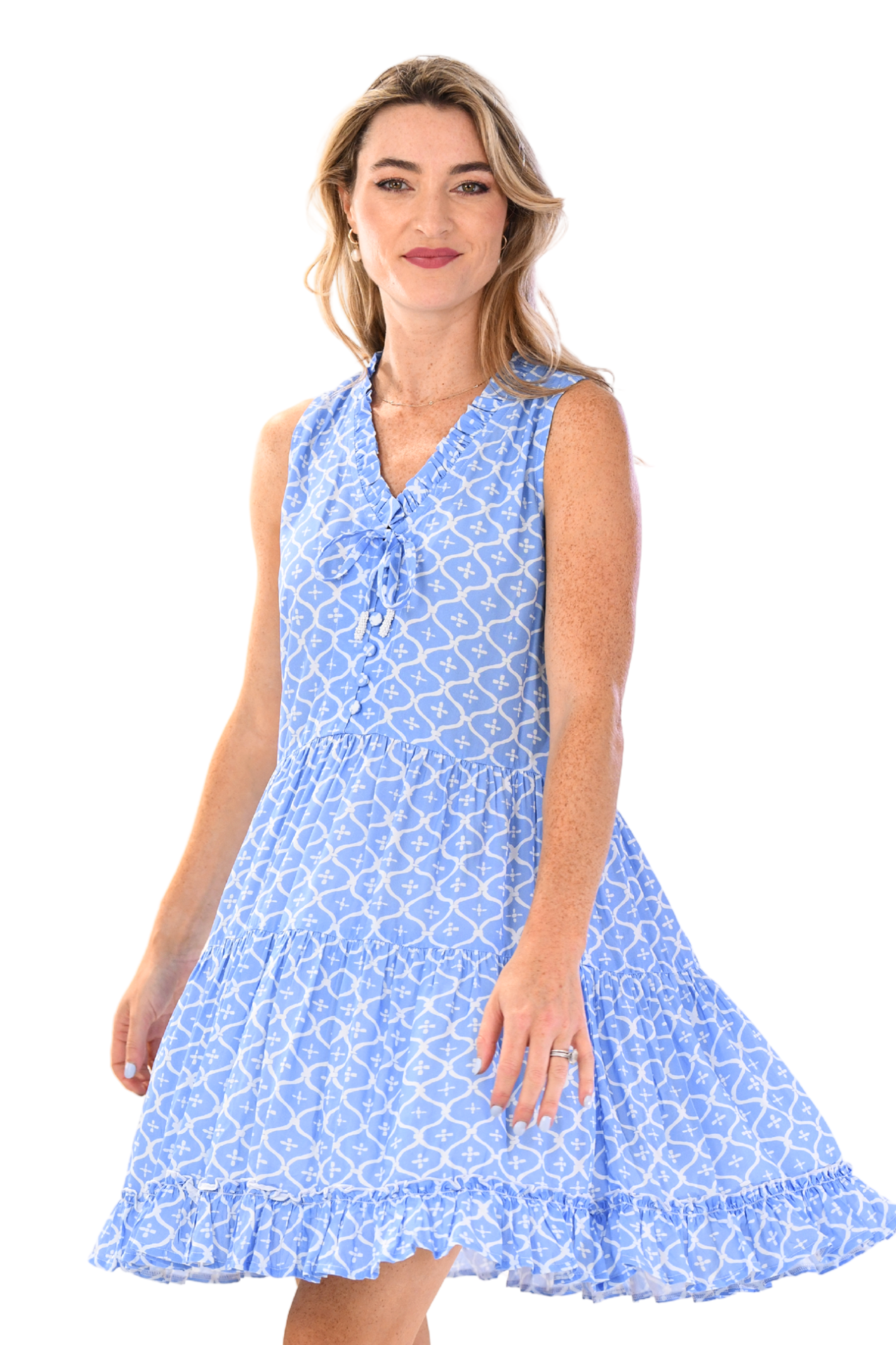 Kaia Dress Short / Periwinkle Chainlink
