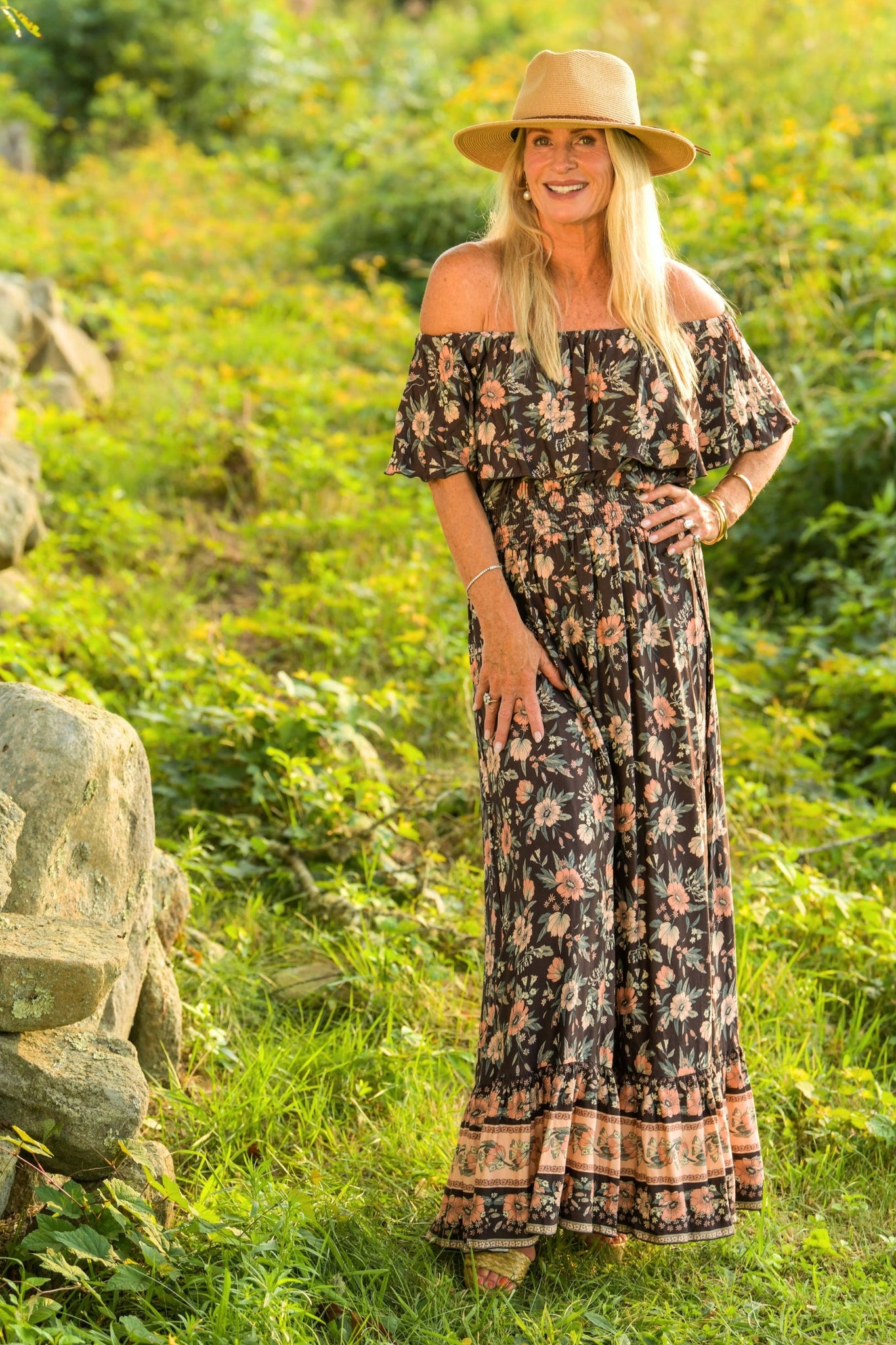 Stella Dress / Brown Orange