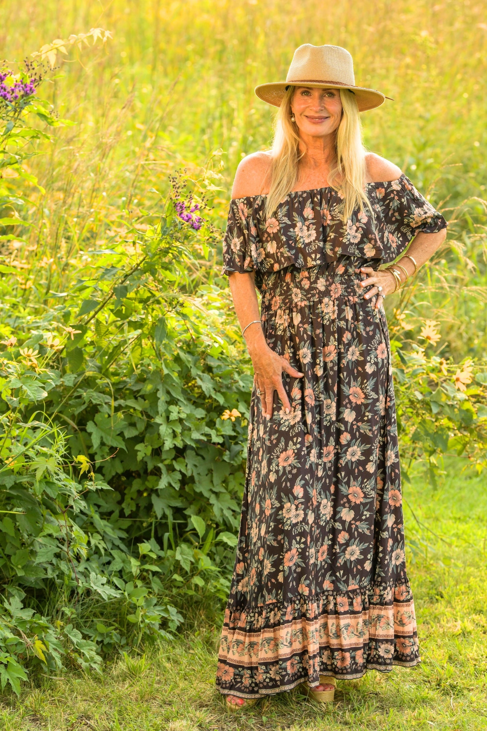 Stella Dress / Brown Orange