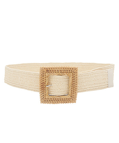Rattan Square Belt / Ivory