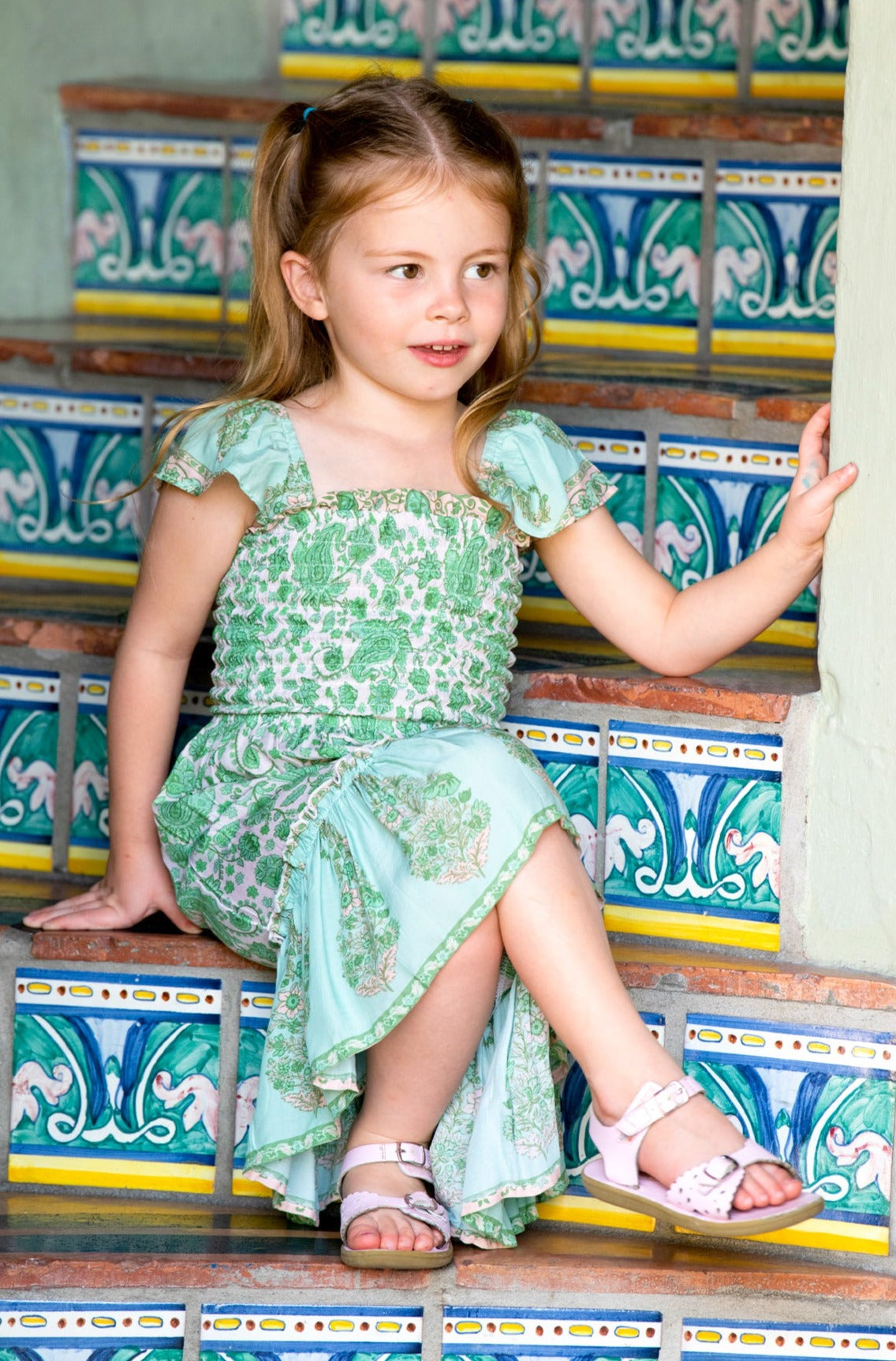 Girl's Matilda Dress / Spearmint