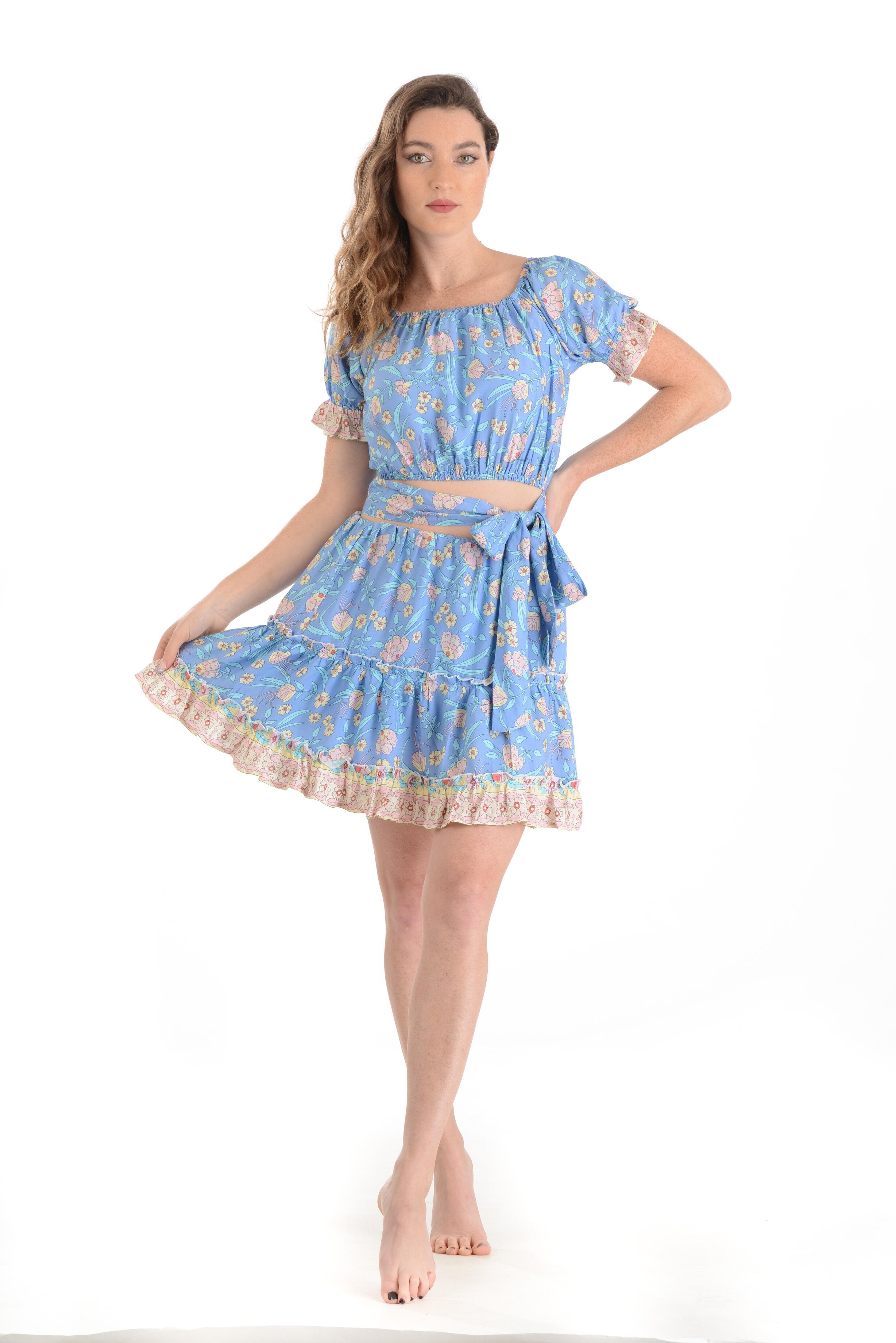 Provence Skirt / Sky Blue