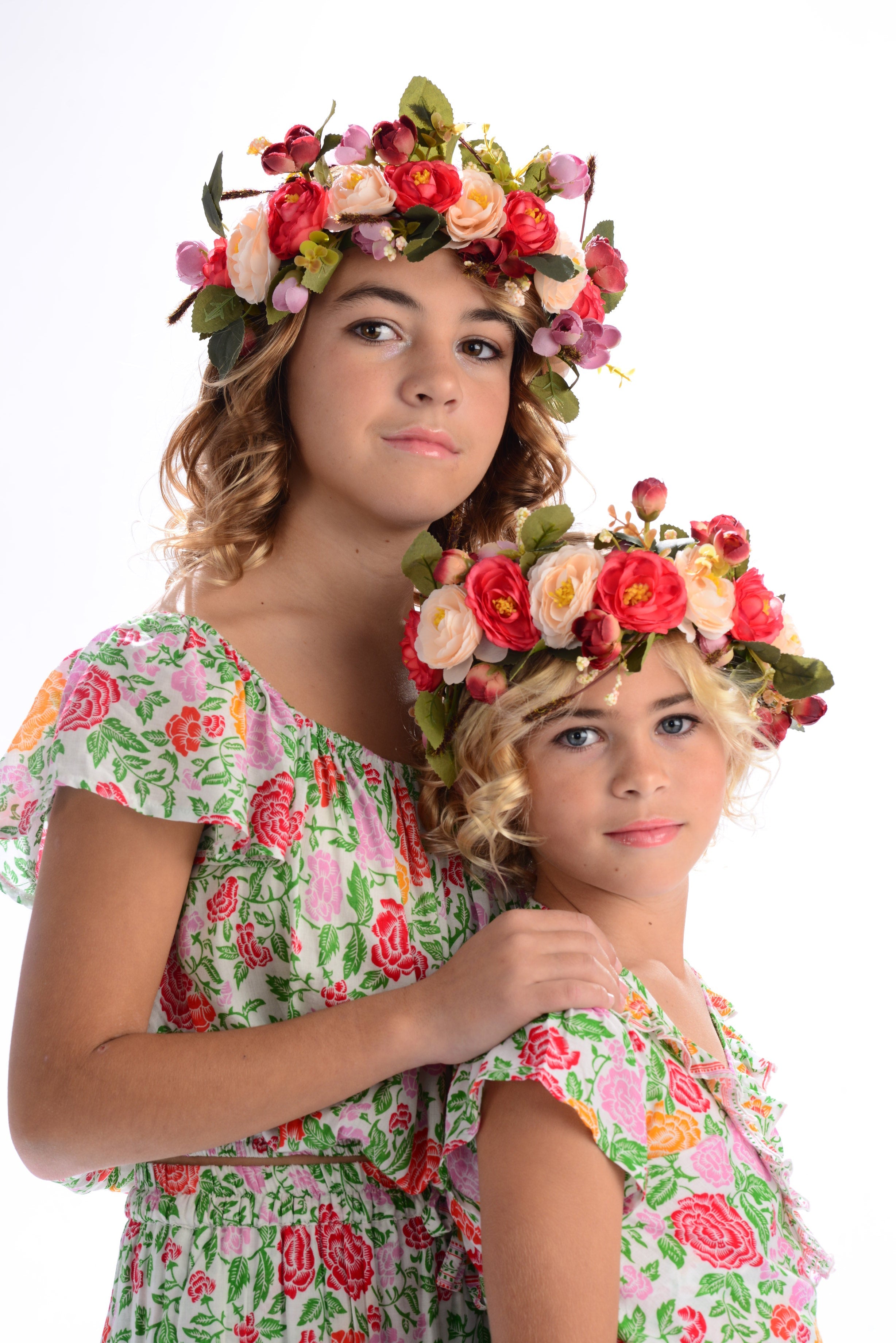 Girls Voyager Dress / White Rose